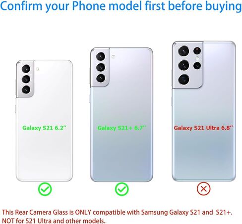 Rear Camera Glass Lens with Adhesive and Repair Toolkit Replacement for Galaxy S21 G991U and S21+ G996U All Carriers in Kuwait