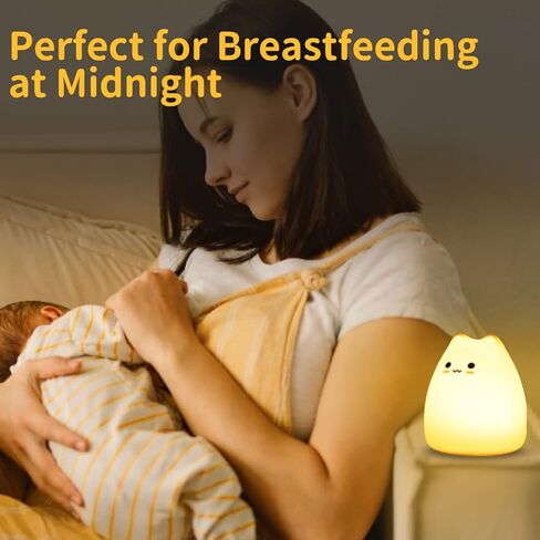 Tremdwoto Cat Night Light for Kids, Silicone Nightlight Lamp, 7 Color Changing Nursery Night Light for Kids Bedroom, Super Gift for Boys Girls Toddler Children in Saudi Arabia