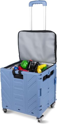 حقيبة تبريد بعجلات، مبرد كبير معزول وقابل للطي ومضاد للتسرب وحزم ثلج محمولة ذات إطار صلب للتخييم والنزهات والسفر على الشاطئ in Kuwait