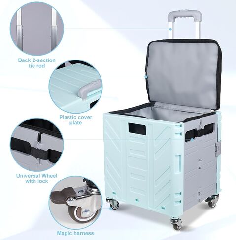 Cooler Bag Wheeled，Large Insulated Rolling Cooler Collapsible Leakproof Portable Hard Framed Ice Packs for Camping Picnic Beach Travel in Saudi Arabia
