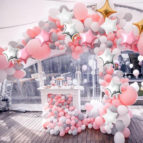 12PCS Bule Black Silver Star Balloons, 18 Inch Star Balloons Foil Mylar Star Balloons for Bule Black Silver Star Birthday Graduation Wedding Party Decorations in Saudi Arabia
