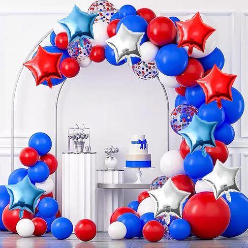 12PCS Bule Black Silver Star Balloons, 18 Inch Star Balloons Foil Mylar Star Balloons for Bule Black Silver Star Birthday Graduation Wedding Party Decorations in Saudi Arabia