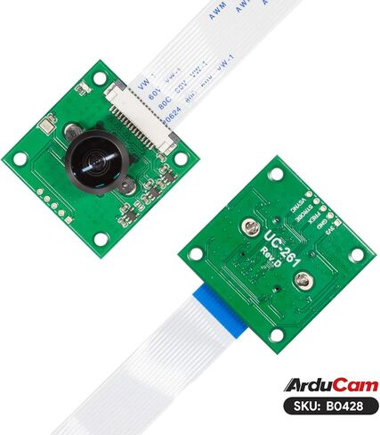 Arducam for Raspberry Pi Camera, 5MP Ultra Wide Angle Fisheye Lens, OV5647 Pi Camera Module with IR Filter and Manual Focus for Raspberry Pi 5/4B/3B /3B+ in Kuwait