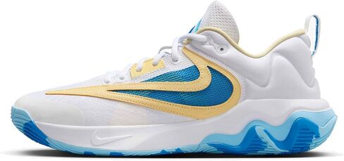 Giannis Immortality 3 Basketball Shoes (DZ7533-101, White/Light Laser Orange/Soft Yellow) Size 8.5 in Saudi Arabia