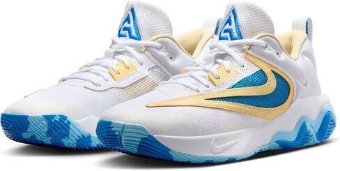 Giannis Immortality 3 Basketball Shoes (DZ7533-101, White/Light Laser Orange/Soft Yellow) Size 8.5 in Saudi Arabia