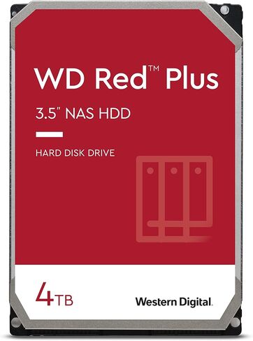 محرك الأقراص الصلبة الداخلي ويسترن ديجيتال 4 تيرابايت WD Red Plus NAS - 5400 دورة في الدقيقة، SATA 6 جيجابايت/ثانية، CMR، ذاكرة تخزين مؤقت 256 ميجابايت، 3.5 بوصة -WD40EFPX (متجدد) in Saudi Arabia