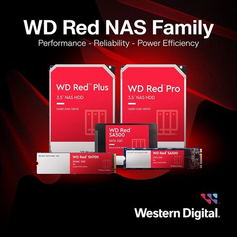 محرك الأقراص الصلبة الداخلي ويسترن ديجيتال 4 تيرابايت WD Red Plus NAS - 5400 دورة في الدقيقة، SATA 6 جيجابايت/ثانية، CMR، ذاكرة تخزين مؤقت 256 ميجابايت، 3.5 بوصة -WD40EFPX (متجدد) in Saudi Arabia