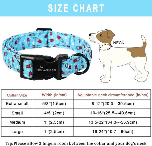 ARING PET الصيف الكلب الياقات القطن خفيفة الوزن الكلب الياقات، قابل للتعديل طوق الحيوانات الأليفة جرو الياقات مع مشبك الإفراج السريع للكلاب الصغيرة والمتوسطة والكبيرة in Kuwait