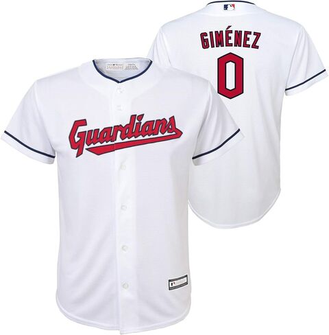 Andres Gimenez Cleveland Guardians MLB Kids Youth 8-20 White Home Player Jersey in Saudi Arabia