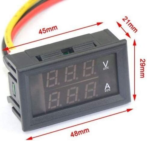 JacobsParts DC 100V 100A Voltmeter Ammeter Dual LED Display Panel Volt Guage Amp Meter Voltage Current Tester with Shunt in Saudi Arabia