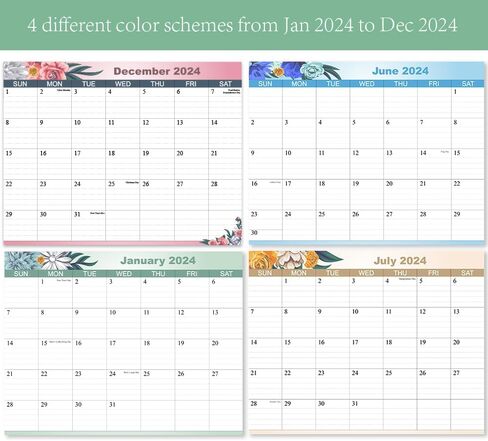 2024 Magnetic Calendar - Fridge Calendar 2024 Monthly Planner, Runs Through December 2024, Uses 140gsm Thick Paper, 8"×10.5", Colorful in Saudi Arabia