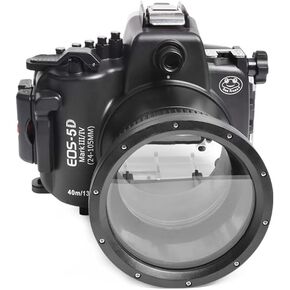 Sea frogs Compatible with Canon EOS 5D Mark IV/III 24-105MM 40m/131ft Maximum Diving Depth Underwater Waterproof Housing Professional Diving Case Box IPX8