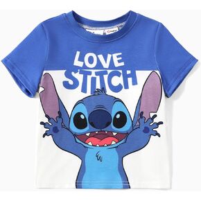 Disney Lilo & Stitch Boys Girls Classic Short Sleeve Crewneck Top Tee T-Shirt Casual Shirt