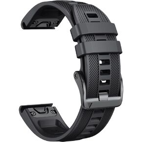 NotoCity Compatible Fenix 5 Band 22mm Width Soft Silicone Watch Strap for Fenix 5 Plus/Fenix 6/Fenix 6 Pro/Fenix 7/exip/Forerunner 935/945/Approach S60/Quatix 5