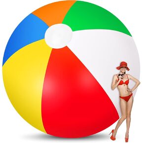 كرة شاطئ عملاقة قابلة للنفخ بطول 12 قدم، كرة شاطئ كبيرة بألوان قوس قزح، كرة شاطئ كبيرة، كرة حمام سباحة كبيرة، كرة شاطئ قابلة للنفخ، كرة شاطئ رياضية، لعبة جامبو لحمام السباحة، لعبة مائية، ديكور الحفلات in Kuwait