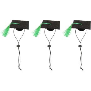 LUOZZY Dog Graduation Cap Pet Graduation Caps Small Cat Puppy Graduation Hats with Green Tassel for Pet Graduation Birthday Party Supplies
