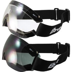 Birdz 2 Pairs Thrush Sport Skydiving/Snowboarding Motorcycle Riding Goggles Clear/Smoke Lens
