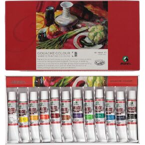 Marie's Artist Gouache Paint Sets - Highly Pigmented Gouache for Painting, Artists, Illustrators & Designers - Set of 24 Assorted Color Tubes (12mL/0.4oz)