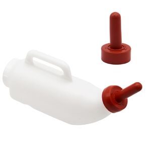 Calves Nursing Bottle with a Replacement Nipple 2.11 Quart Horizontal Calf Milk Feeding Bottle (Horizontal)