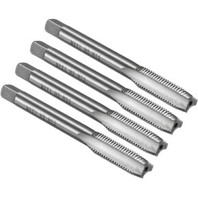 uxcell 4pcs Metric Thread Taps M8 x 1.25 H2 High Speed Steel Straight Flutes Machine Screw Taps Threading Tapping Repair Tools