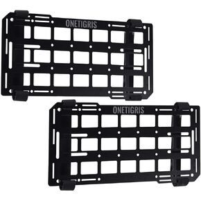 OneTigris Car Visor Organizer - Tactical Fiberglass Sun Visor Organizer, Auto Interior Accessories for Vehicle, SUV, Truck, Multifunctional Rigid MOLLE Panel 2 Pack
