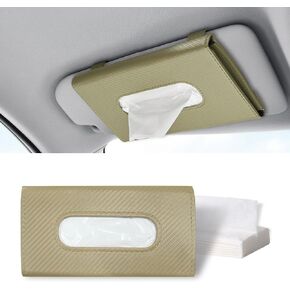 ASUBHA Car Tissue Box Holder, Car Leather Tissue Holder, Car Napkin Holder, Rectangular Car Sun Visor Napkin Box, Visor Tissue Box Holder, Car Hanging Paper Towel Clip for All Cars (red)