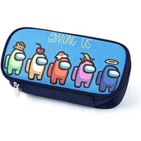 Among Us Extra Large Size Pen and Pencil Pouch Multi Purpose Pouch Pen Case (Blue)