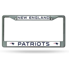 Rico Industries New England Patriots Chrome Metal License Plate Frame