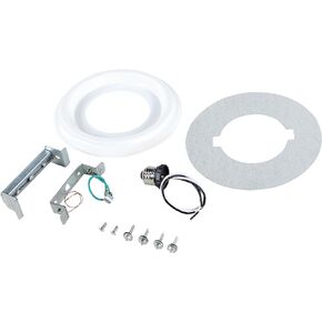 Aspen Creative 21067-11, Recessed Lighting Converter Kit, 8" Diameter, White Plastic Medallion