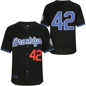 Men's Black Legend Baseball Jersey Number 42 Vintage Embroidered Retro Lightsout Jerseys Shirts