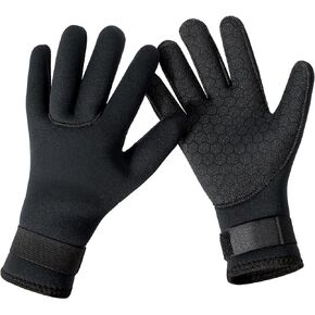 Wetsuit Gloves 3mm Neoprene Five Finger Gloves for Scuba Diving Snorkeling Surfing Skiing