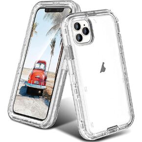 ORIbox for iPhone 15 Pro Max Case Clear, [10 FT Military Grade Drop Protection], Transparent Heavy Duty Shockproof Anti-Fall Case for iPhone 15 Pro Max Phone Case,6.7 inch,3 in 1, Crystal Clear
