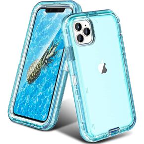 حافظة ORIbox لهاتف iPhone 15 Pro Max شفافة، [حماية من السقوط بدرجة عسكرية 10 أقدام]، حافظة شفافة شديدة التحمل مضادة للصدمات ومضادة للسقوط لهاتف iPhone 15 Pro Max، مقاس 6.7 بوصة، 3 في 1، شفاف كريستالي