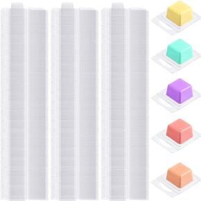 150 PCS Wax Melt Clamshells Molds 1 OZ Clear Empty Plastic Wax Melt Containers PET Single Cube Candle Molds for Wax Melt Wickless Tarts Candles Soap Making