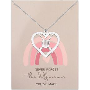 MYOSPARK Fencing Gift Fencing Charm Necklace Fencing Jewelry Fencer Gift for Team Coach Fencing Lovers Fencing Sport Gift
