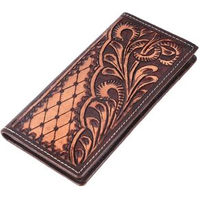 Genuine Hand Carved Leather Bifold Wallet For Men & Women | Handmade Leather Wallets | Wallets for Cowboy | Men Casual Wallet | Tooled Leather Wallets for Men & Women