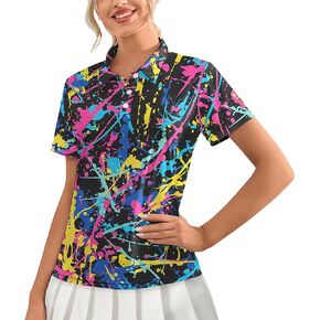 Womens Golf Shirts Moisture Wicking Golf Polo Shirts Dry Fit Short Sleeve for Women Tennis Shirts