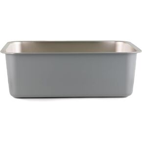 Stainless Steel Litter Box for Kitty Kitten, Open Metal Cat Litter Box Tray Pan, Small Litter Box, Rabbit Litter Box, Black