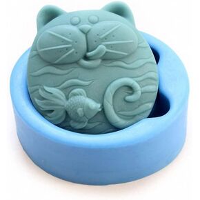 Non-Stick Silicone Mold 3D Silicone Soap Mold DIY New Cat Fish Craft Art Silicone Soap Mold Craft Mold DIY Handmade Candle Mold
