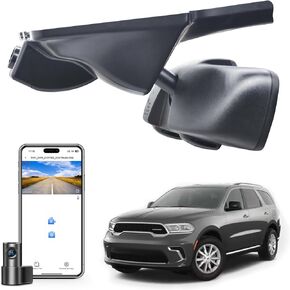 4K Dash Cam Custom Fit for Dodge Challenger 2015 2016 2017 2018 2019 2020 2021 2022 2023(Model A), GT R/T SXT SRT Hellcat R/T Scat Pack, Integrated OEM Look, UHD 2160P, WiFi & App,128GB Card