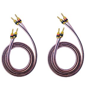 Mukjipa-Cable-2.1 1pair Set Speaker Wire 24k Gold Plated connectors, 10AWG 5N OFC((99.999% Oxygen Free Copper Wire) Mukjipa-Cable-2.1 (3M(9.8ft), Banana Plug ⇔ Banana Plug)