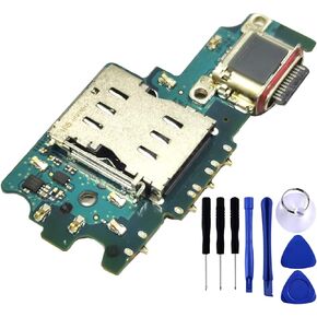 Galaxy S21 FE 5G USB Charging Port Flex Cable Replacement SM-G990U Type C Charger Dock Board Flex Cable Connector for Samsung S21 FE G990U1 Port Flex Cable Repair Part with Tools (SM-G990U)
