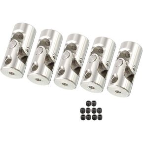uxcell 5pcs 2mm to 2.3mm Inner Dia Rotatable Universal Steering Shaft U Joint Coupler L18XD8
