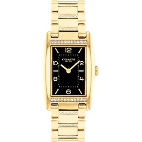 Coach Reese Women's Watch - 2H Quartz Tank Watch with Crystal-Set Link Bracelet - Water Resistant 3 ATM/30 Meters - Gift for Her - Premium Fashion Timepiece for Every Occasion - 24mm
