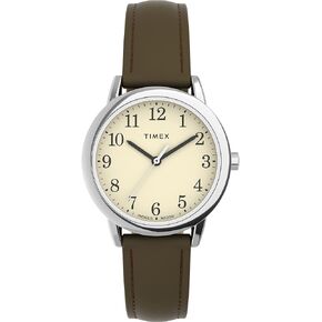 Timex Women's Easy Reader 30mm Watch - Brown Strap Cream Dial Silver-Tone Case