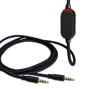 Replacement Cable Compatible with Alienware AW920H AW720H AW520H AW320H,Nylon Braided Cord with Inline Mute Switch and Volume Function(4.9ft,Black)