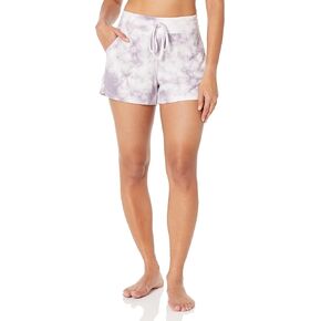 Jockey Womens Solstice Tie Dye Print Casual Shorts, Mulled Grape, Medium US