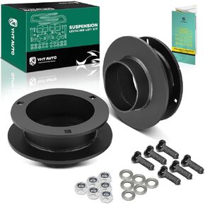 YHTAUTO 2 inch Front Leveling Lift Kit, Strut Spacers w/Hardware Kit Fits 1994-2001 Dodge Ram 1500, 1994-2013 Ram 2500, 1994-2012 Ram 3500, 4x4, BR/BE/DR/DH/DS/DJ, Suspension Leveling Kit Set of 2