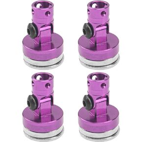4Pack ShareGoo RC Magnetic Body Post,Alloy Magnetic Stealth Invisible Body Shell Mount Column Compatible with HSP Redcat Himoto Traxxas SCX10 Sakura 4WD 1/10 RC Car (Purple)