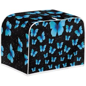 Dolyues 2 Slice Toaster Cover Black Sunflower Small Appliance Toaster Cover with Top Hook for Kitchen,Washable and Dust Protection Bread Toaster Cover Bakeware Protector